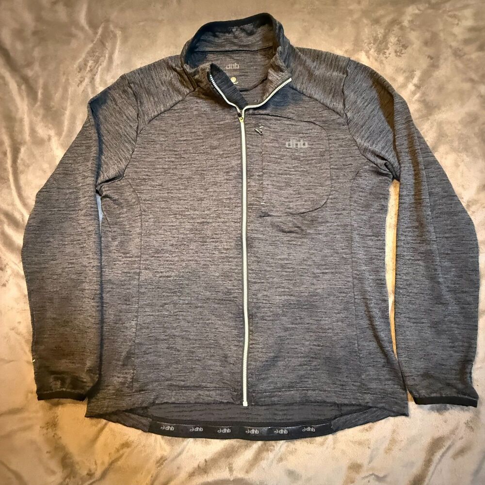 DHB Sport Dark Grey Full Zip Cycling Thermal Size L - 0332
